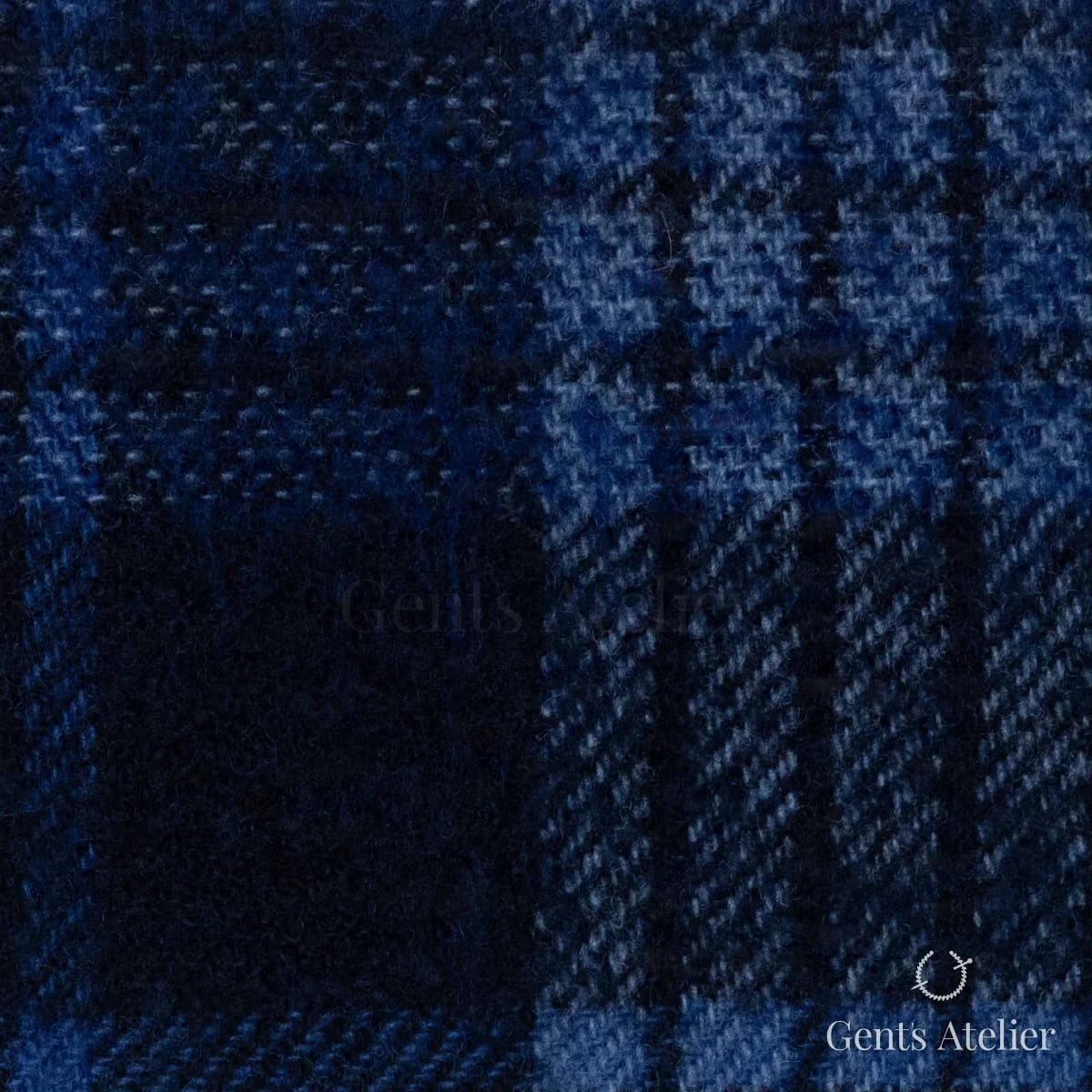 Костюмная ткань Marzoni 641 - 067 / 900 — Синий, в клетку, 90% шерсть, 10% Polyamide