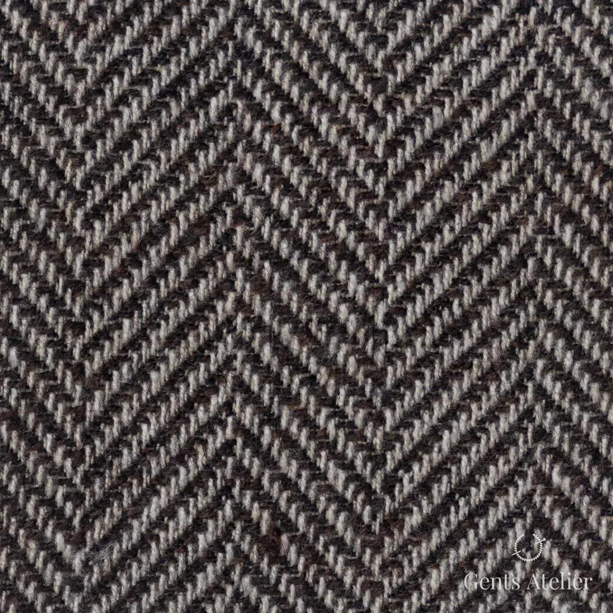 Костюмная ткань Marzoni 651 - 042 / 1500 — Коричневый, ёлочка, 95% шерсть, 5% Cashmere
