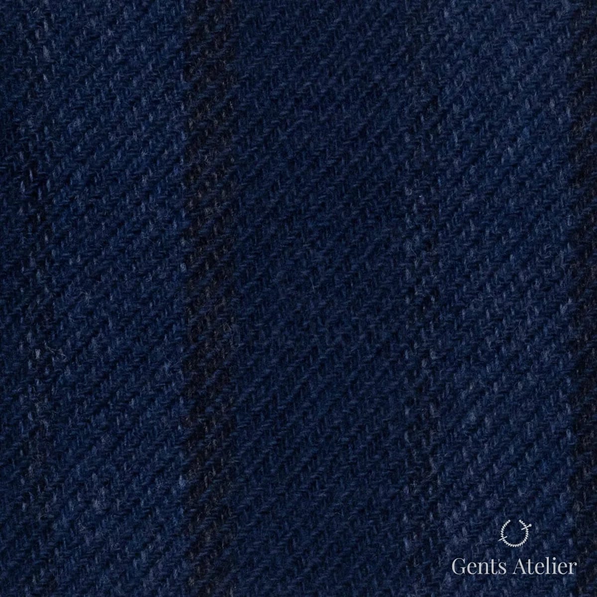 Костюмная ткань Marzoni 651 - 622 / 1500 — Тёмно-синий / Чёрный, однотонная, 90% шерсть, 10% Cashmere