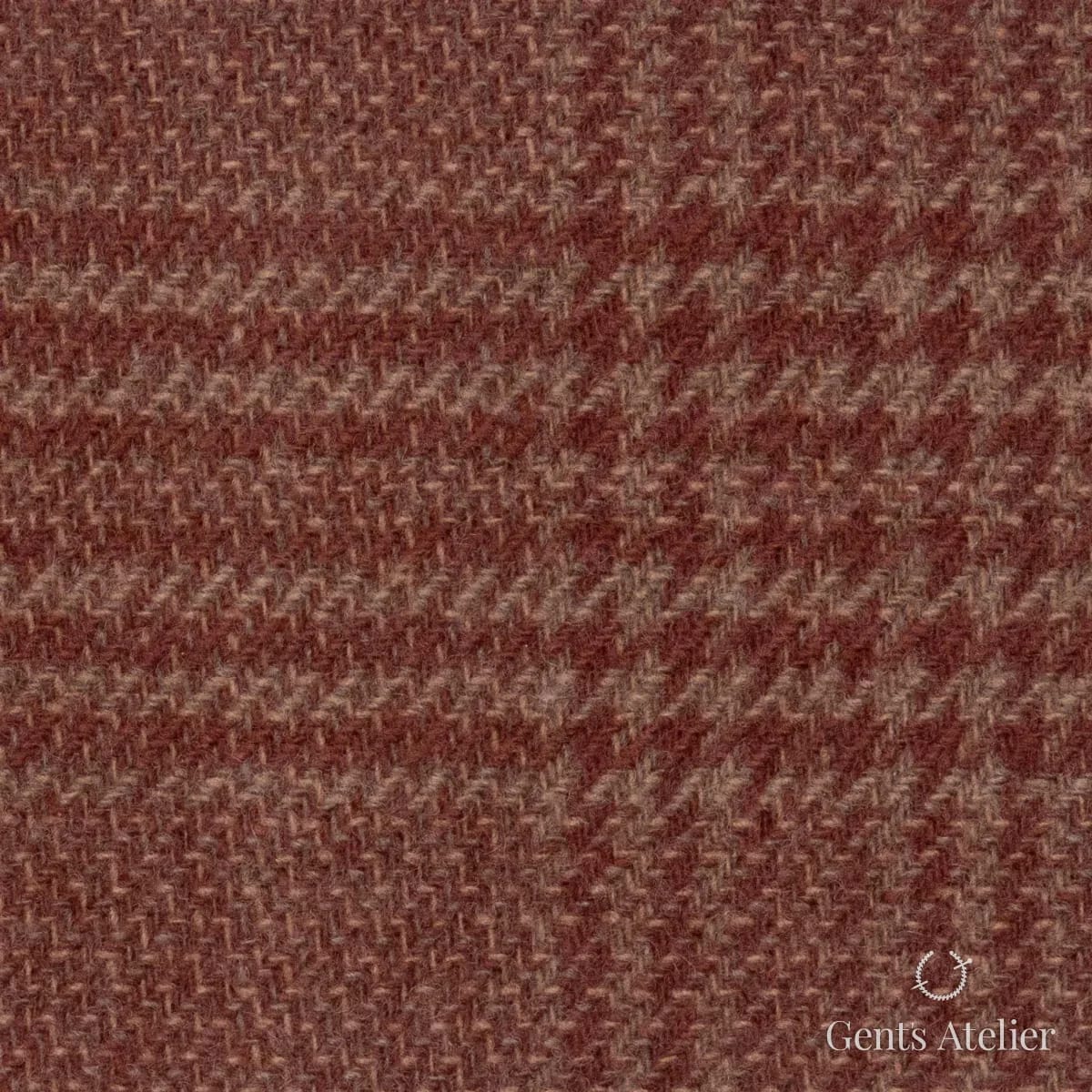 Костюмная ткань Marzoni 651 - 686 / 1500 — Коралловый / Красный, гусиная лапка, 90% шерсть, 10% Cashmere