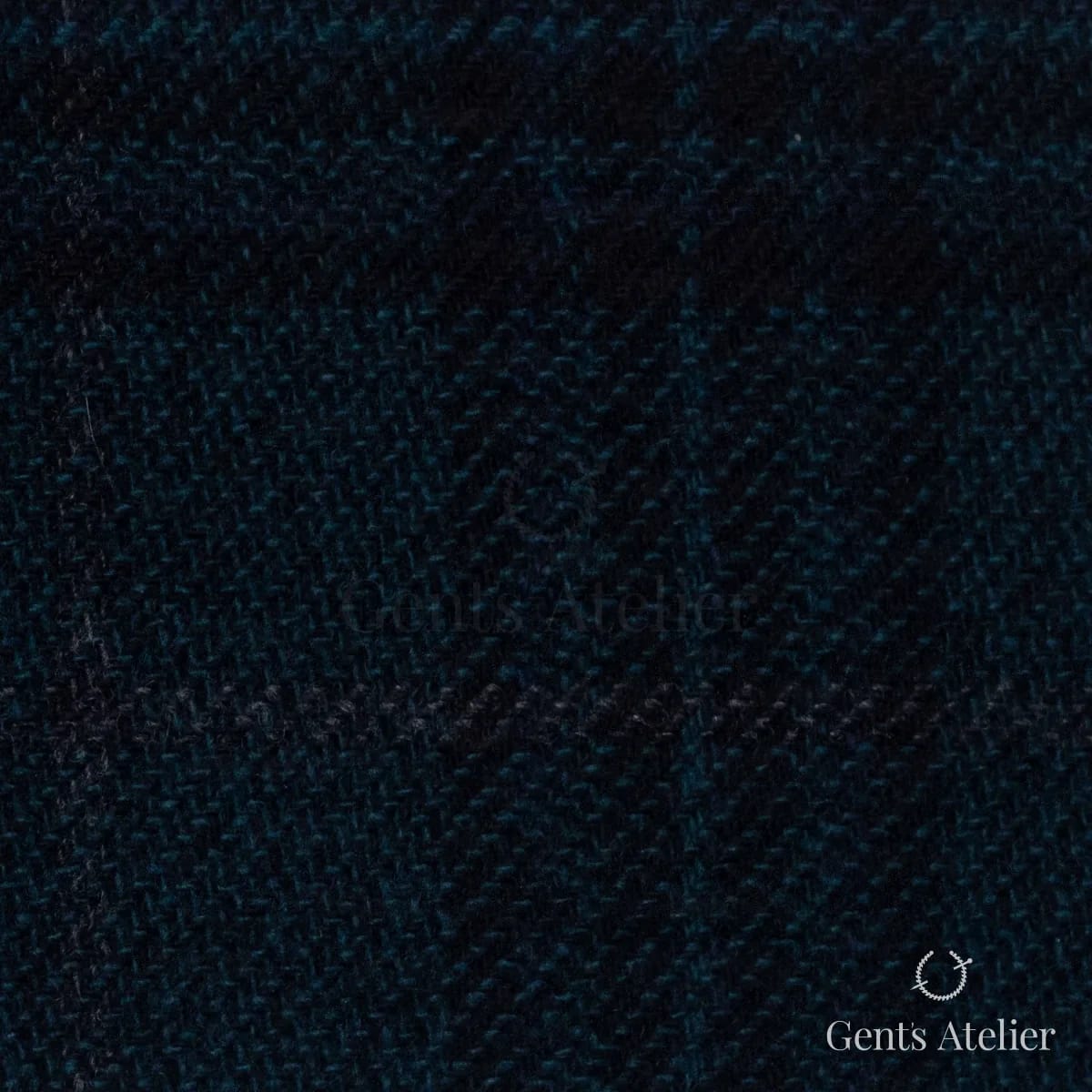Костюмная ткань Marzoni 651 - 689 / 1500 — Оливковый / Чёрный, ёлочка, 90% шерсть, 10% Cashmere
