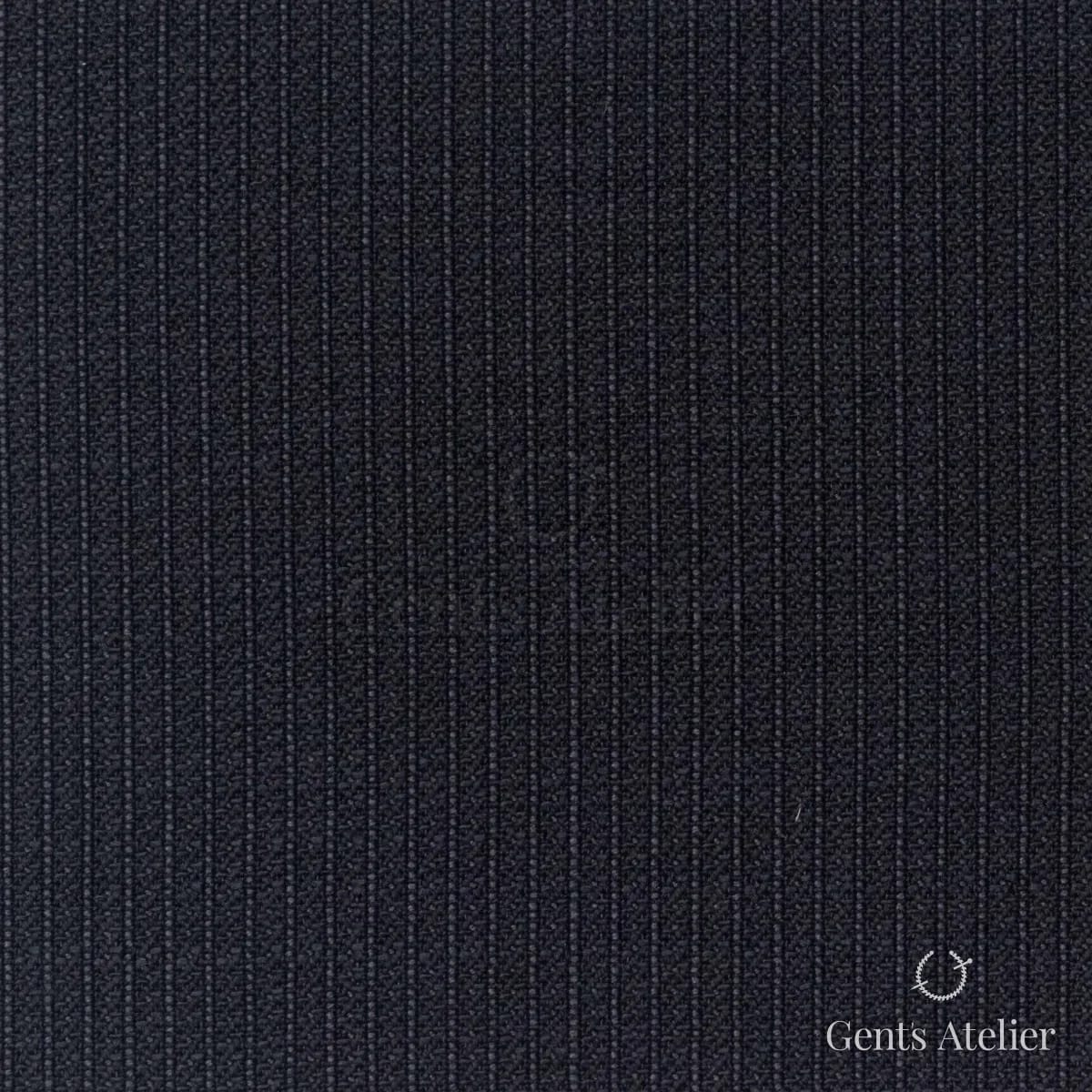 Костюмная ткань Marzoni 601 - 162 / 1100 — Тёмно-синий, в полоску, 82% шерсть, 18% Silk