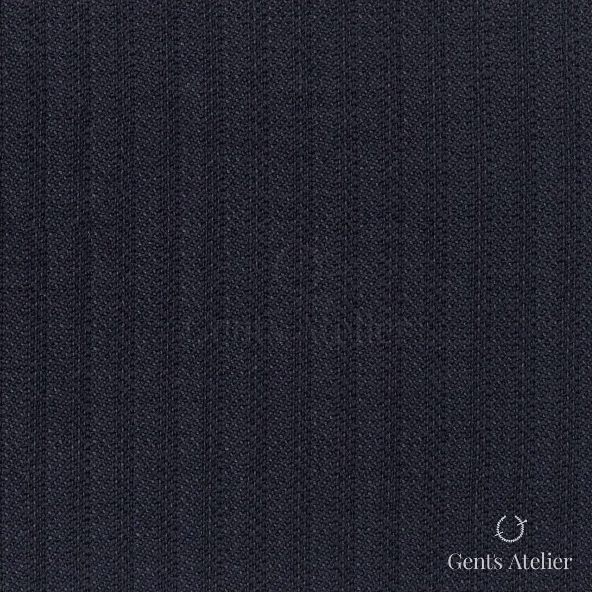 Костюмная ткань Marzoni 601 - 163 / 1100 — Тёмно-синий, в полоску, 82% шерсть, 18% Silk