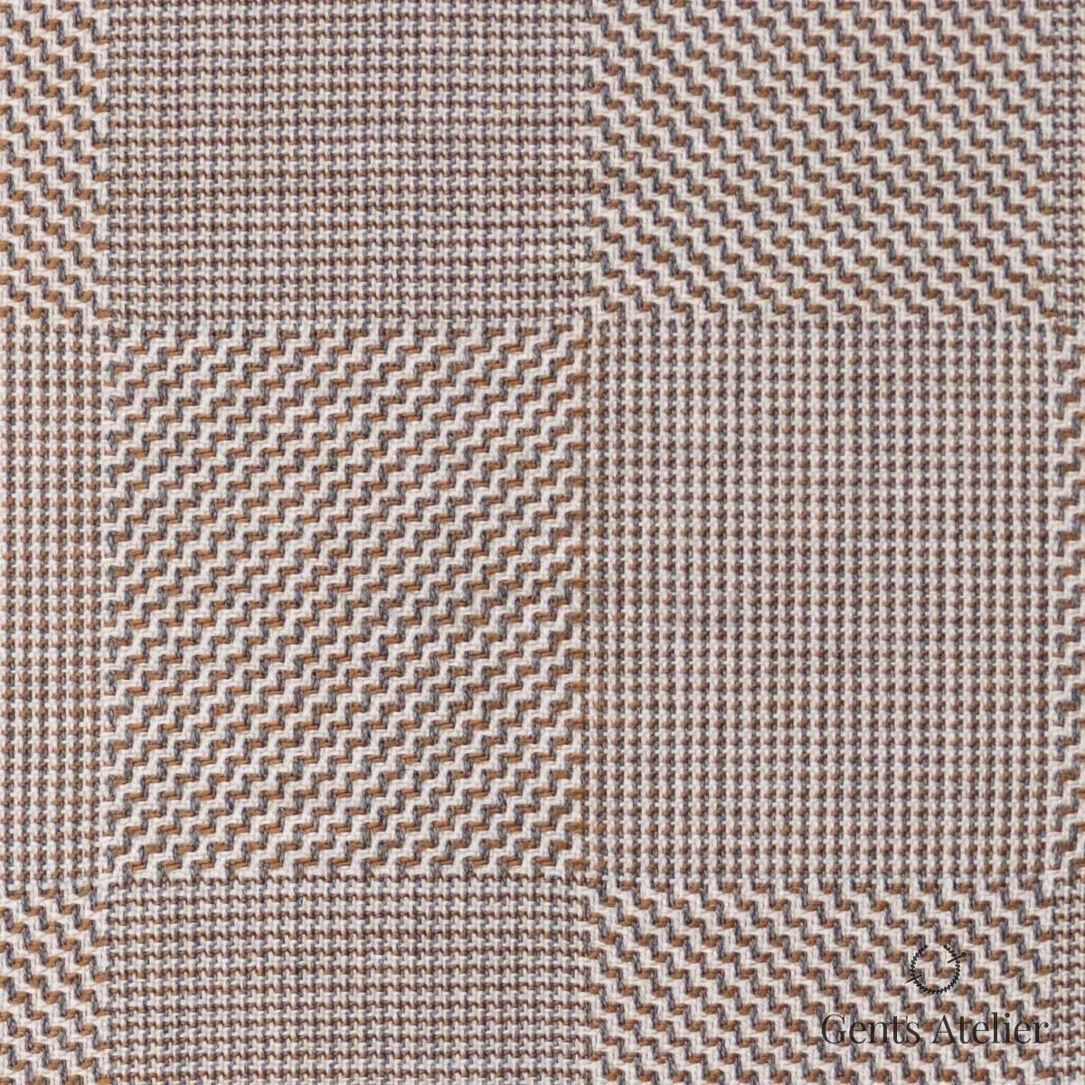 Костюмная ткань Marzoni 609 - 407 / 1000 — Бежевый, в клетку, 100% шерсть