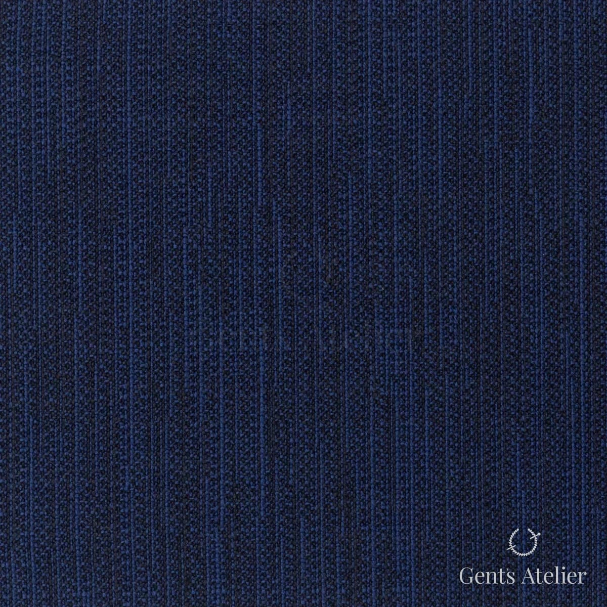 Костюмная ткань Marzoni 609 - 410 / 1000 — Тёмно-синий, в полоску, 100% шерсть