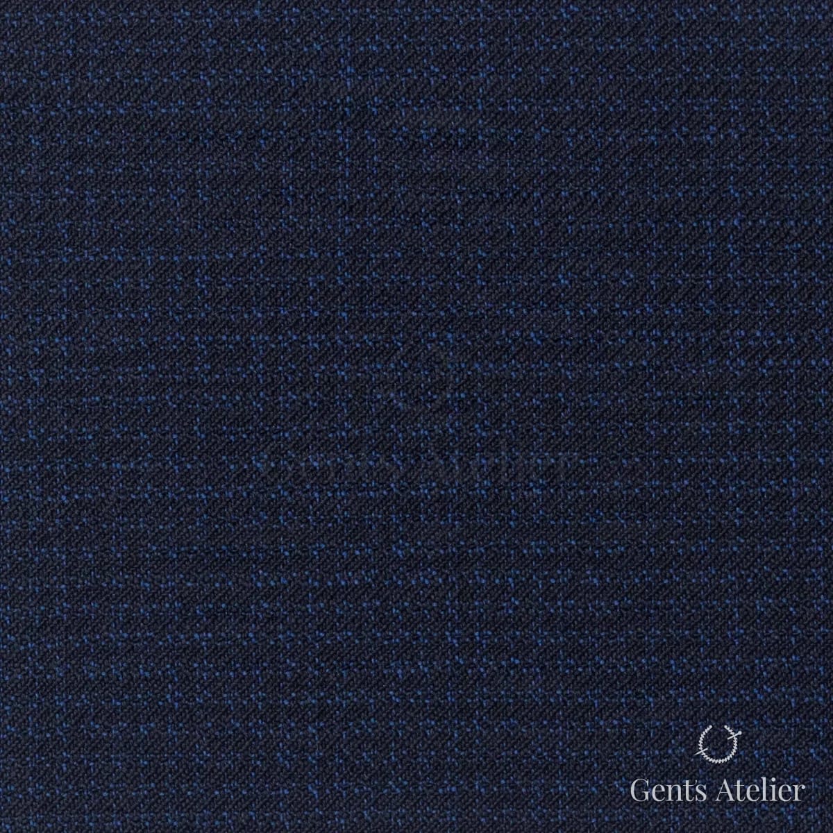 Костюмная ткань Marzoni 609 - 413 / 1000 — Тёмно-синий / Чёрный, меланж, 100% шерсть