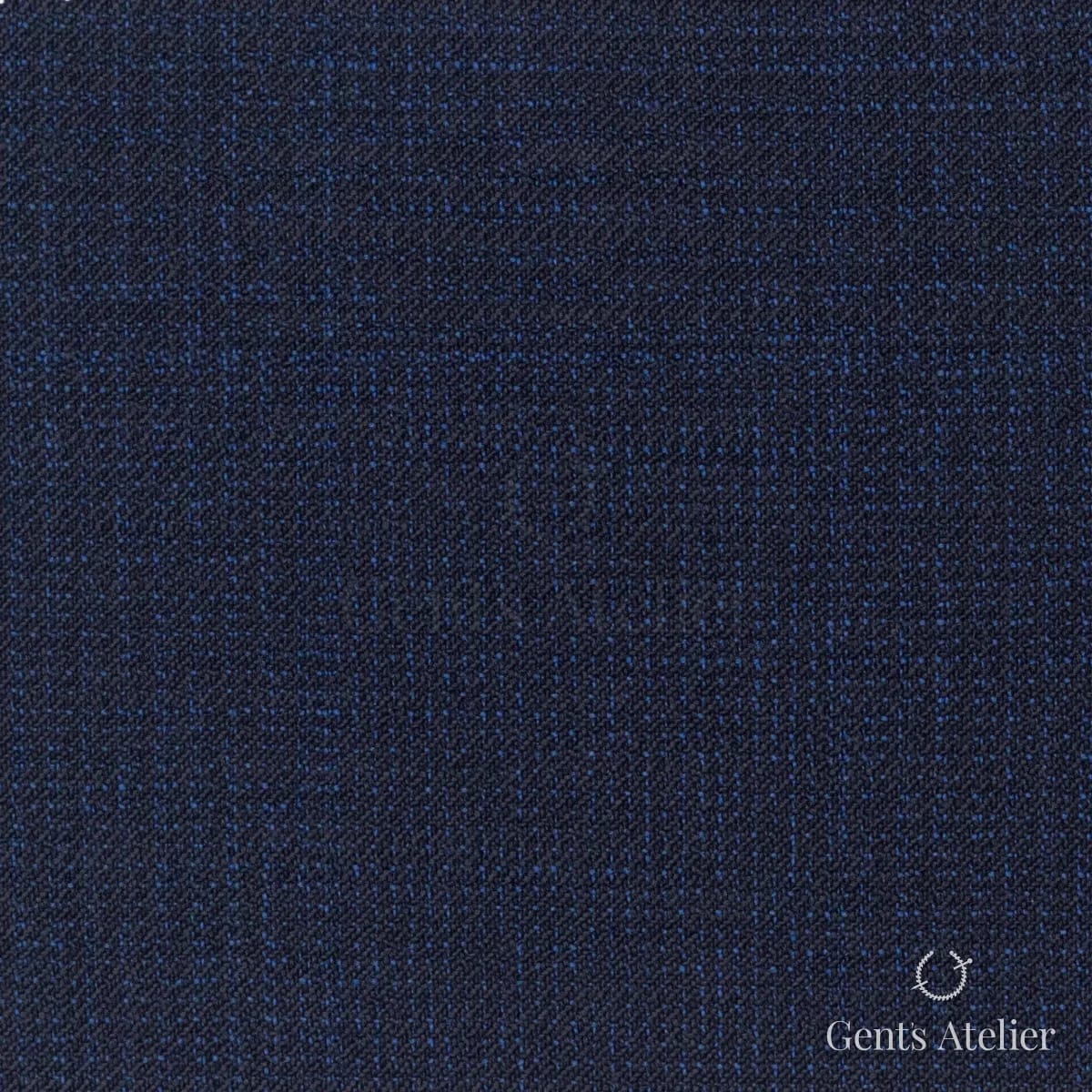 Костюмная ткань Marzoni 609 - 414 / 1000 — Синий / Чёрный, меланж, 100% шерсть
