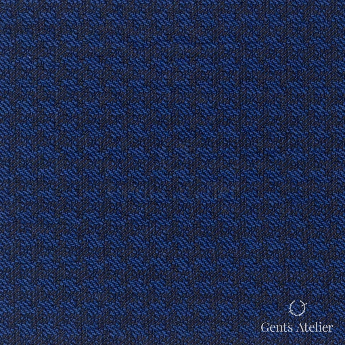 Костюмная ткань Marzoni 609 - 570 / 900 — Тёмно-синий, ёлочка, 100% шерсть