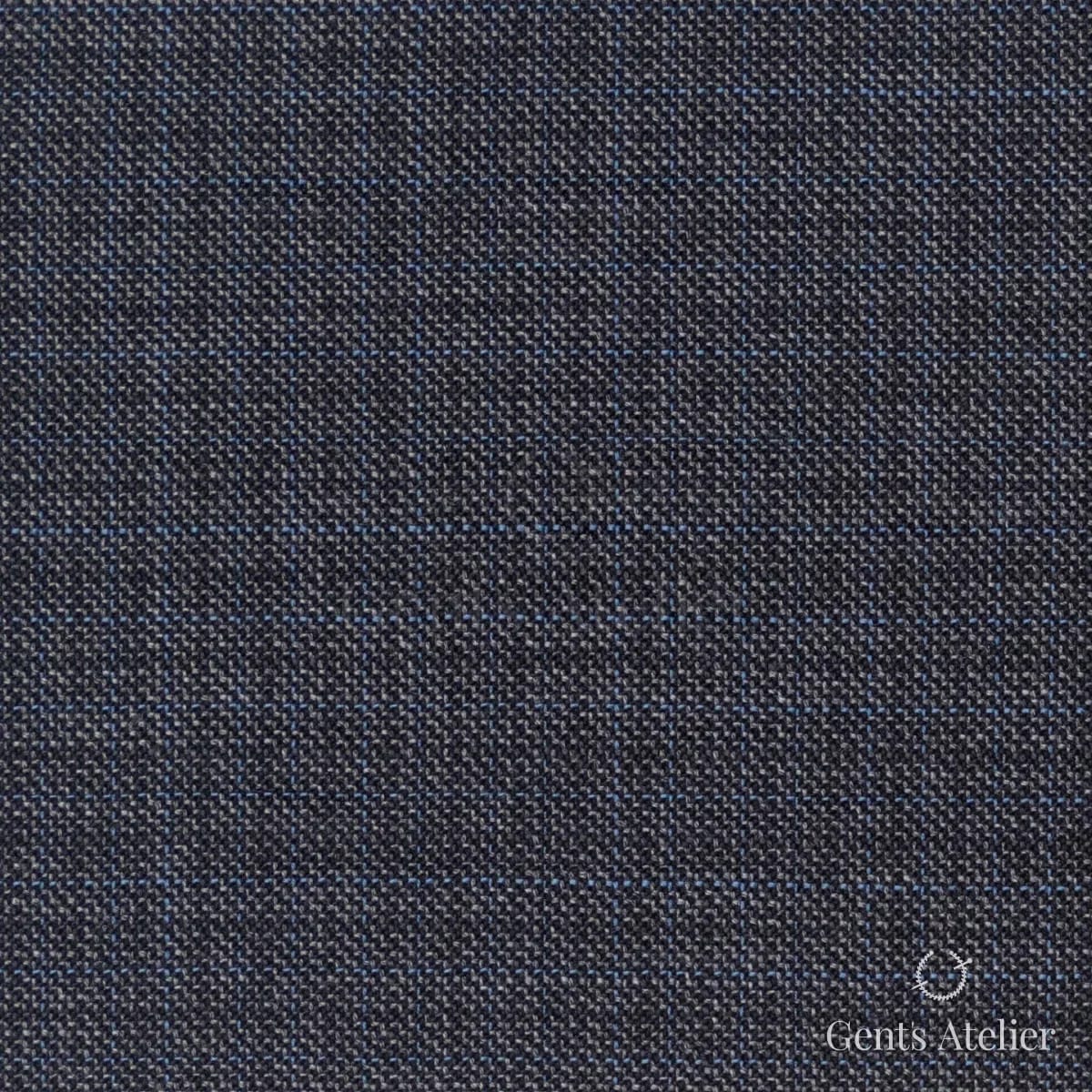 Костюмная ткань Marzoni 609 - 577 / 900 — Серый / Синий, виндоупейн, 100% шерсть