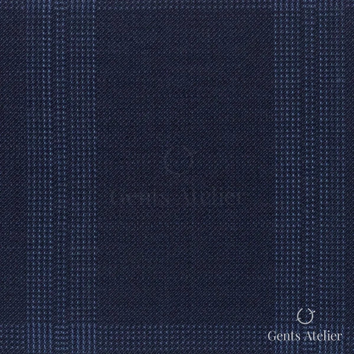 Костюмная ткань Marzoni 609 - 669 / 900 — Тёмно-синий, виндоупейн, 100% шерсть