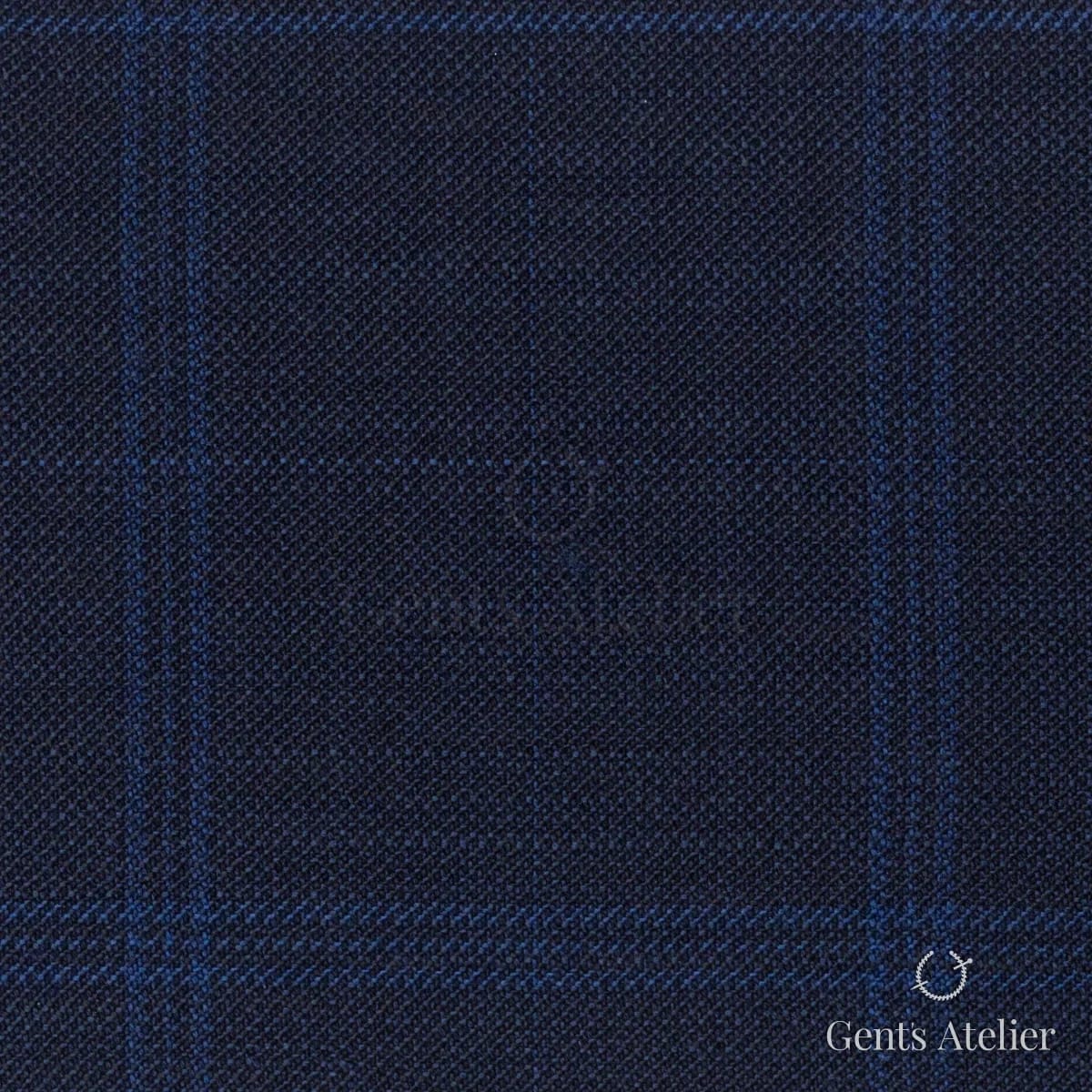 Костюмная ткань Marzoni 609 - 826 / 1000 — Синий / Тёмно-синий, виндоупейн, 100% шерсть