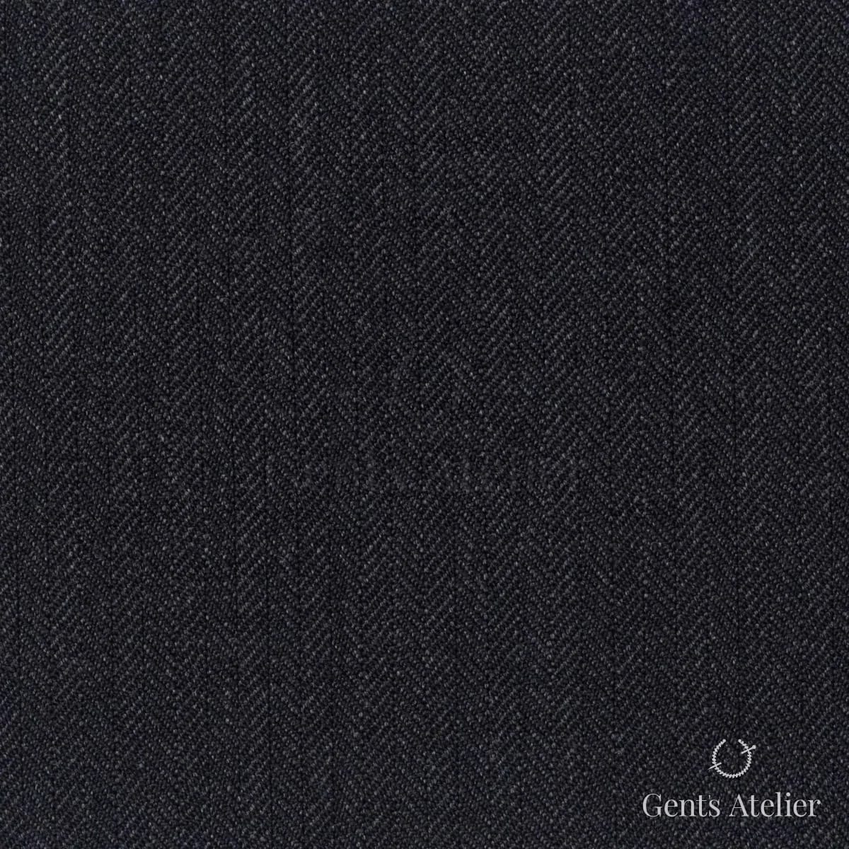 Костюмная ткань Marzoni 609 - 862 / 1000 — Тёмно-серый, ёлочка, 100% шерсть