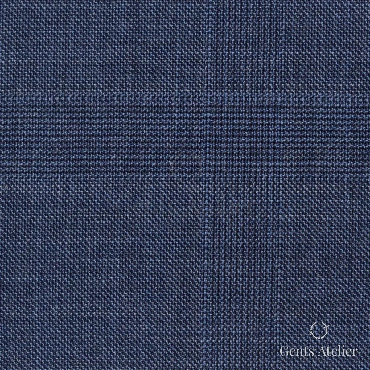Костюмная ткань Marzoni 609 - 869 / 1000 — Синий, виндоупейн, 100% шерсть