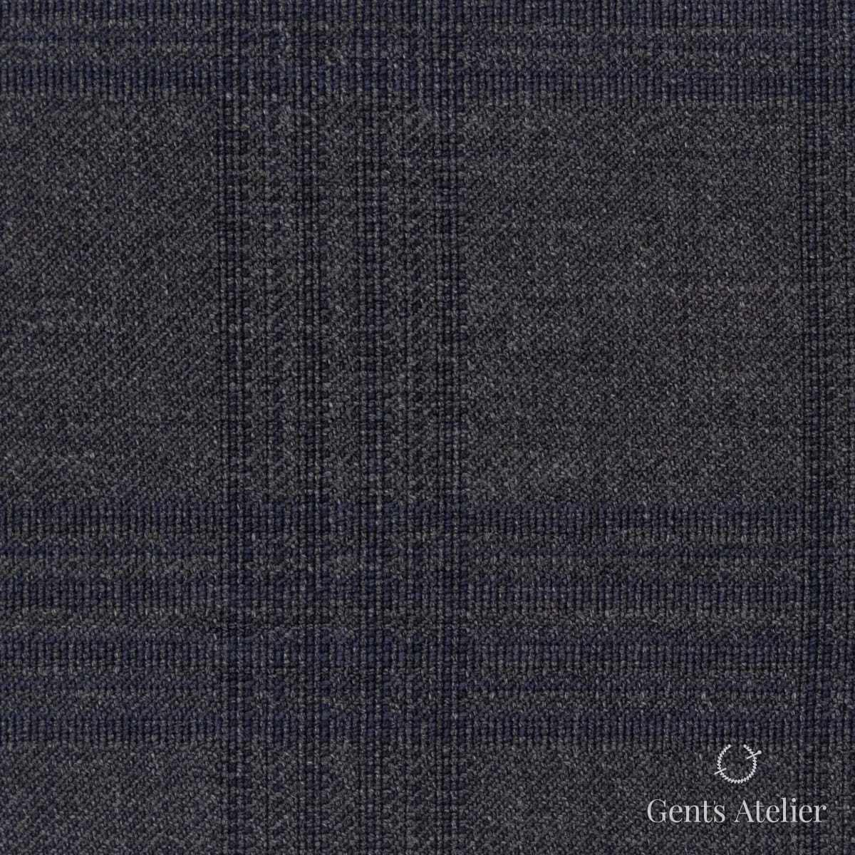 Костюмная ткань Marzoni 609 - 879 / 1000 — Тёмно-серый / Синий, меланж, 100% шерсть