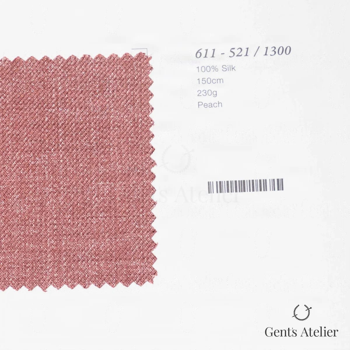 Образец ткани Marzoni 611 - 521 / 1300 с этикеткой — Персиковый