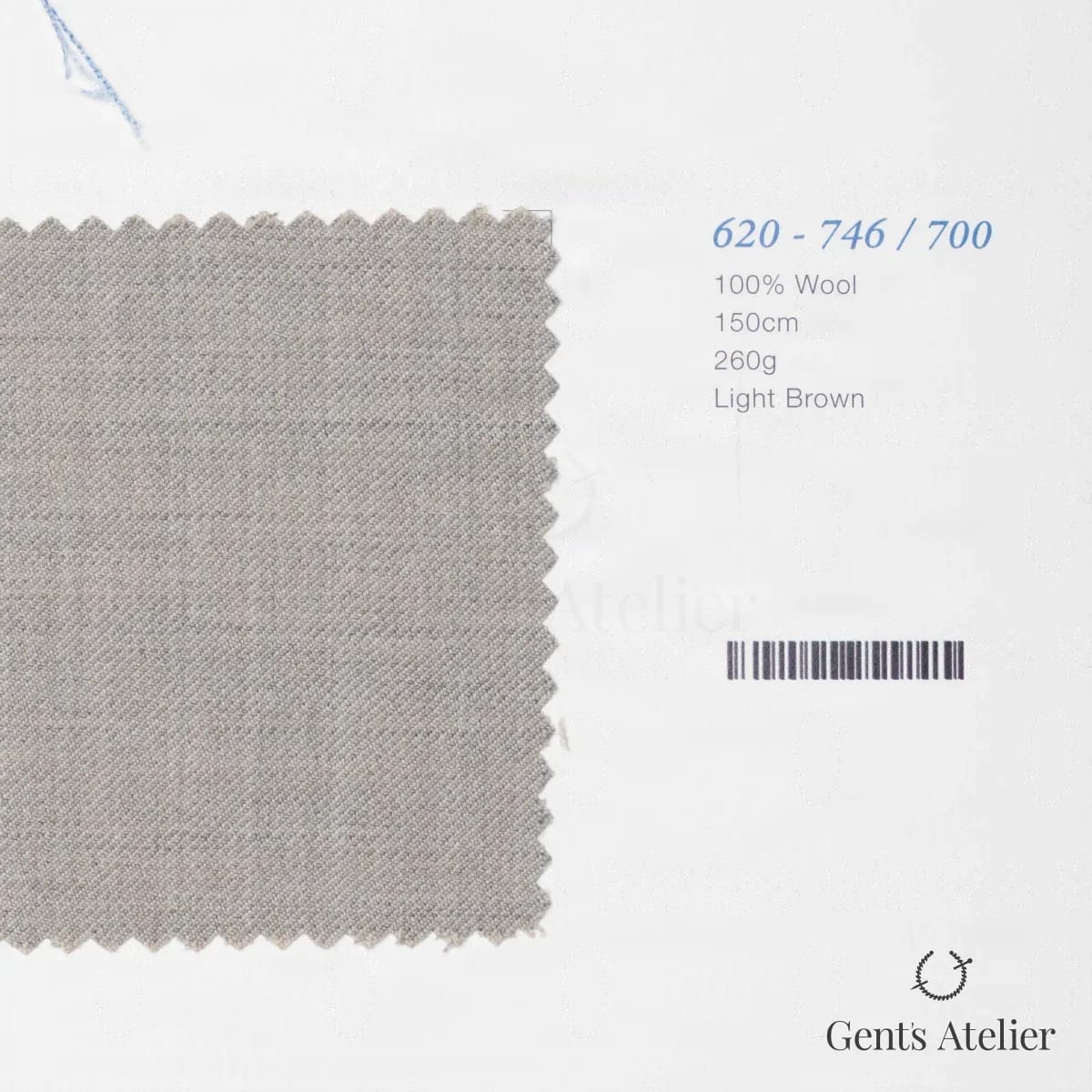 Образец ткани Marzoni 620 - 746 / 700 с этикеткой — Светло-коричневый