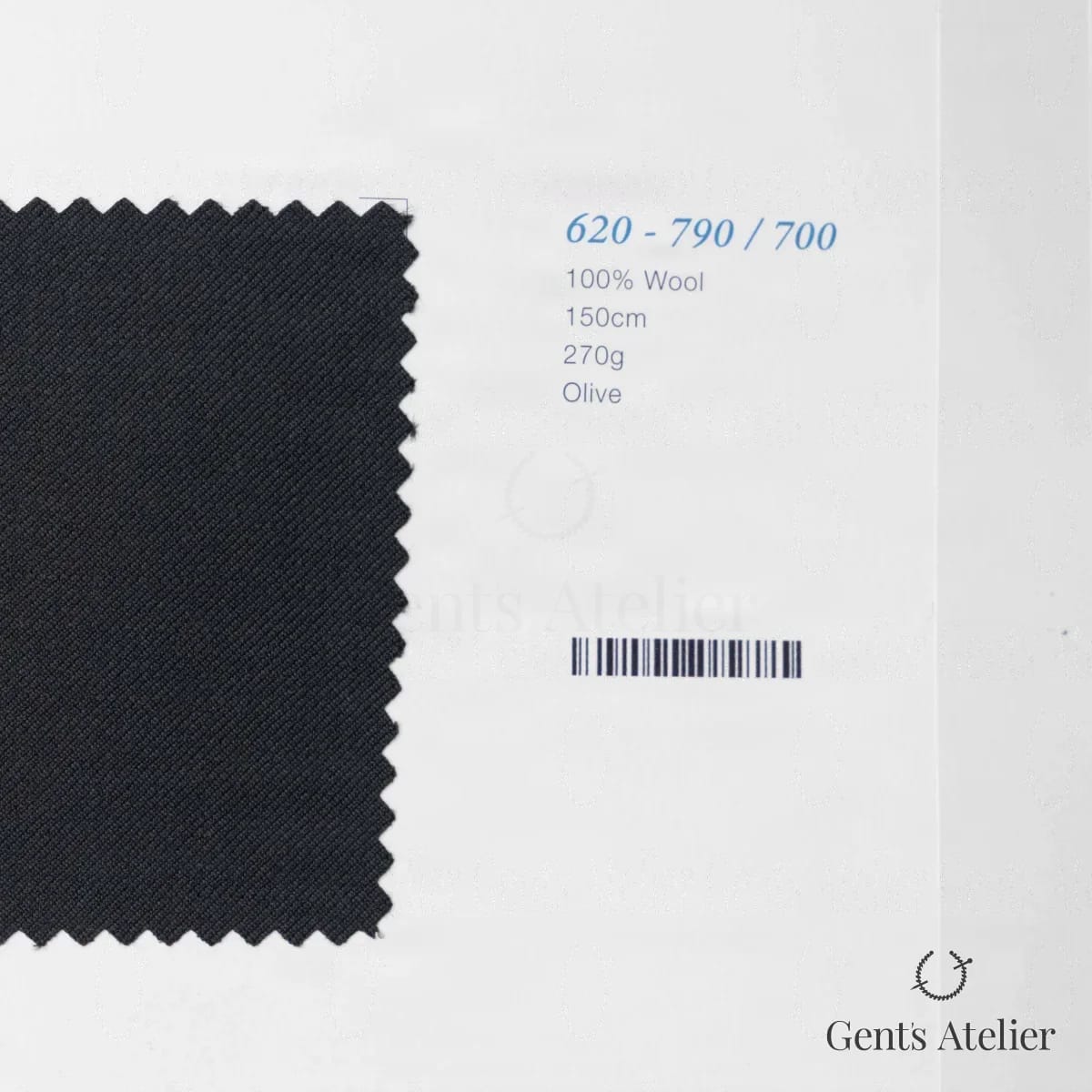 Образец ткани Marzoni 620 - 790 / 700 с этикеткой — Оливковый