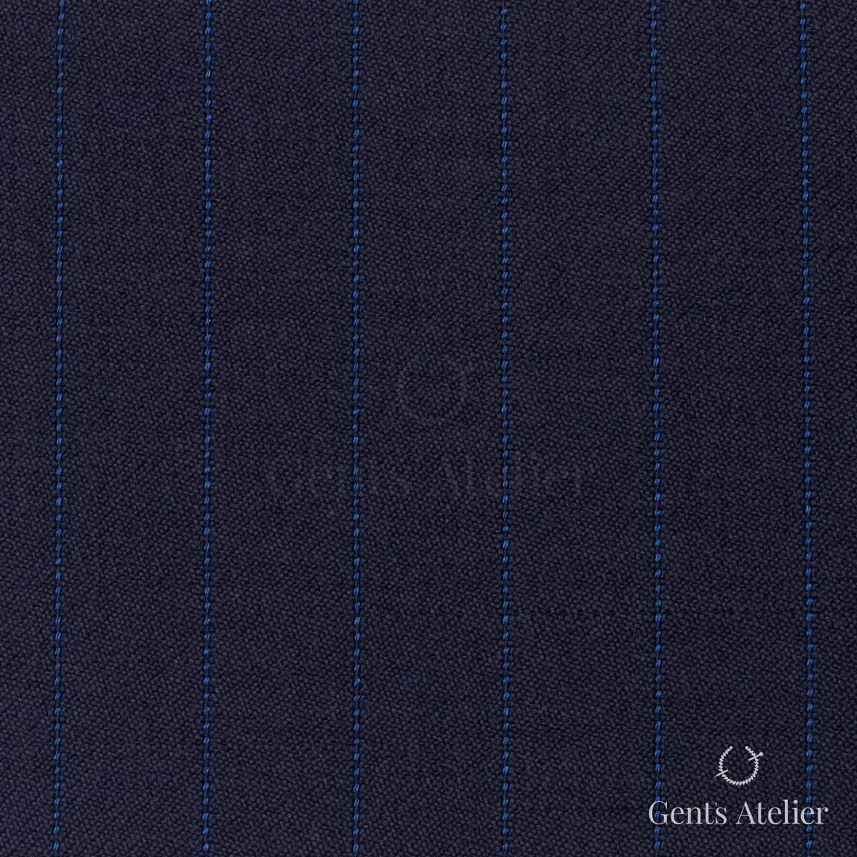 Костюмная ткань Marzoni 621 - 149 / 900 — Тёмно-синий, в полоску, 100% шерсть