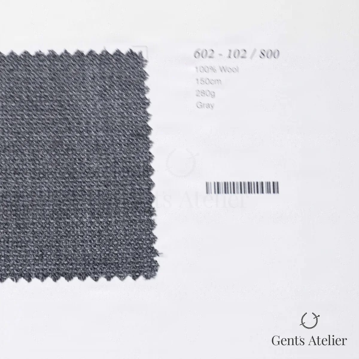 Образец ткани Marzoni 602 - 102 / 800 с этикеткой — Серый