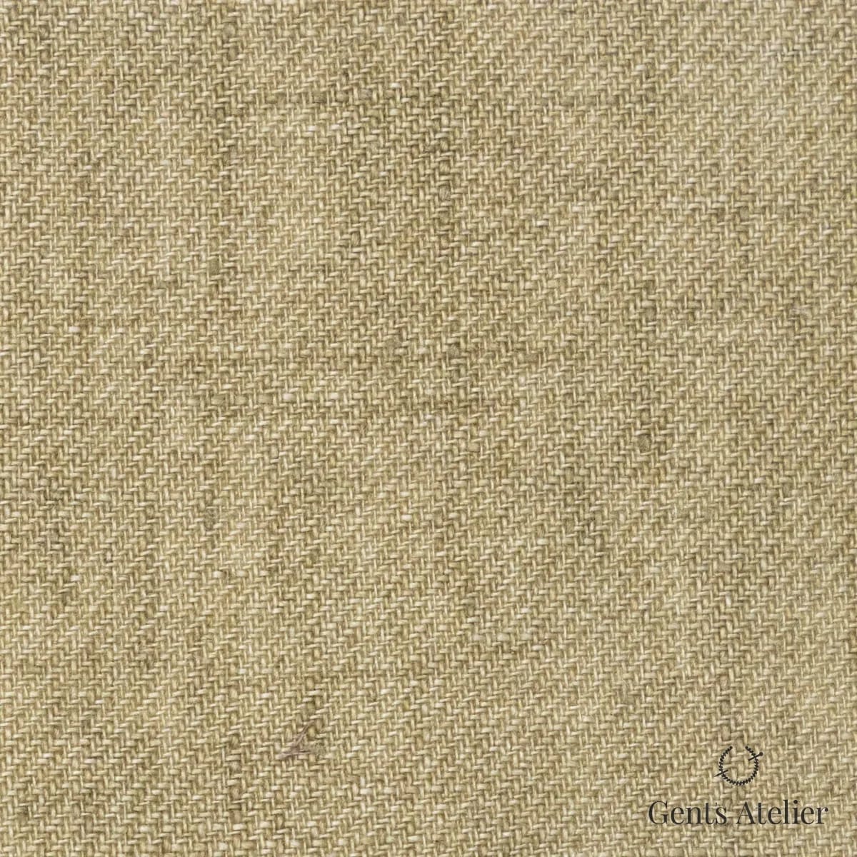 Костюмная ткань Marzoni 605 - 746 / 800 — Жёлто-зелёный, однотонная, 100% Linen