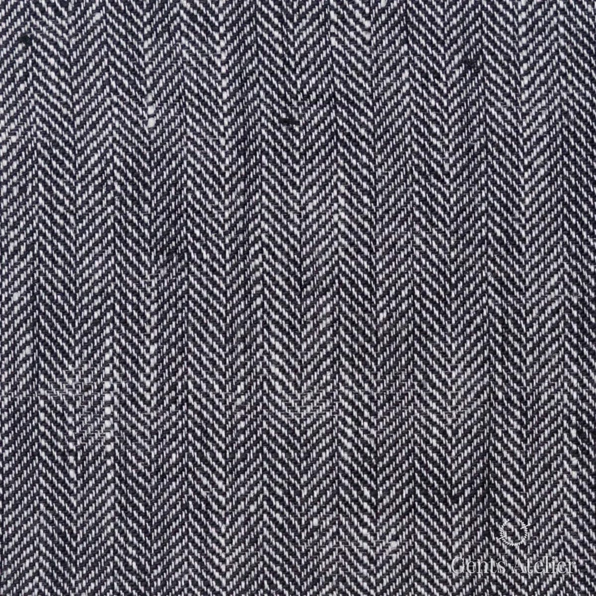 Костюмная ткань Marzoni 605 - 751 / 800 — Серый, ёлочка, 100% Linen