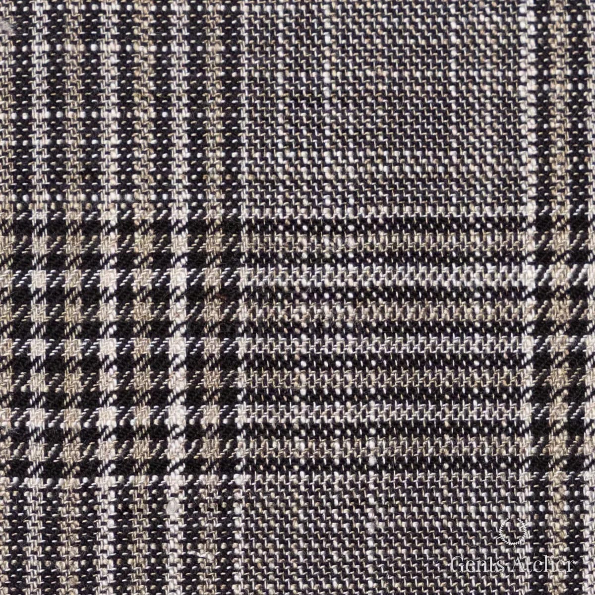 Костюмная ткань Marzoni 606 - 244 / 900 — Бежевый / Оливковый, в клетку, 57% Viscose, 42% шерсть, 1% Lycra