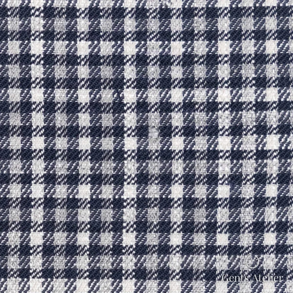 Костюмная ткань Marzoni 606 - 248 / 900 — Тёмно-синий / Белый, в клетку, 57% Viscose, 42% шерсть, 1% Lycra