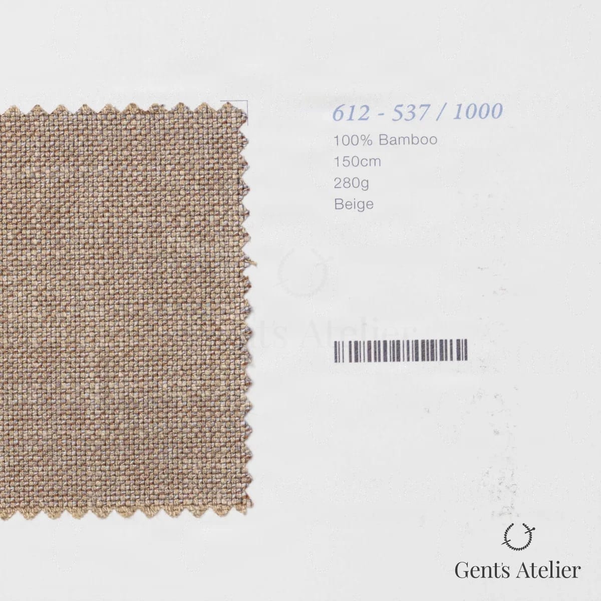 Образец ткани Marzoni 612 - 537 / 1000 с этикеткой — Бежевый