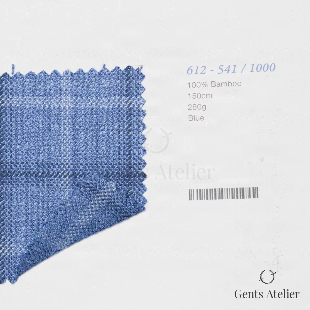 Образец ткани Marzoni 612 - 541 / 1000 с этикеткой — Синий