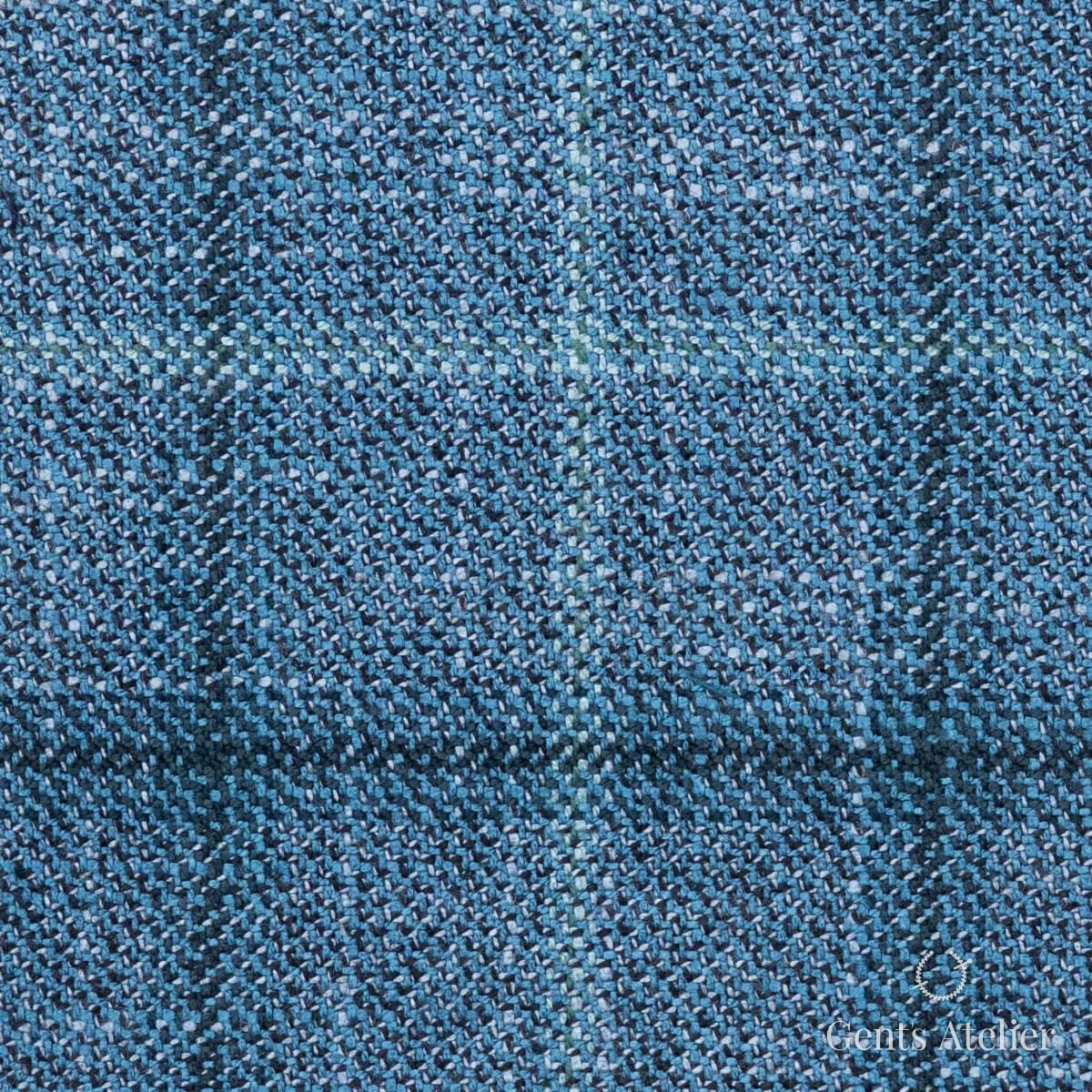 Костюмная ткань Marzoni 612 - 542 / 1000 — Бирюзовый, виндоупейн, 100% Bamboo