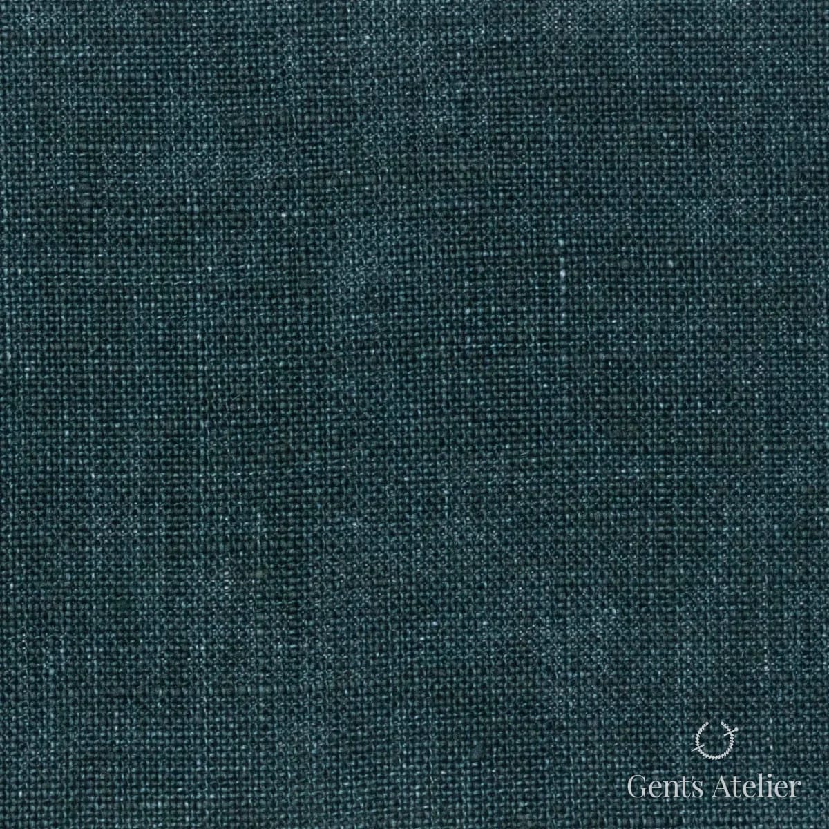 Костюмная ткань Marzoni 613 - 527 / 900 — Тёмно-зелёный, однотонная, 100% Linen