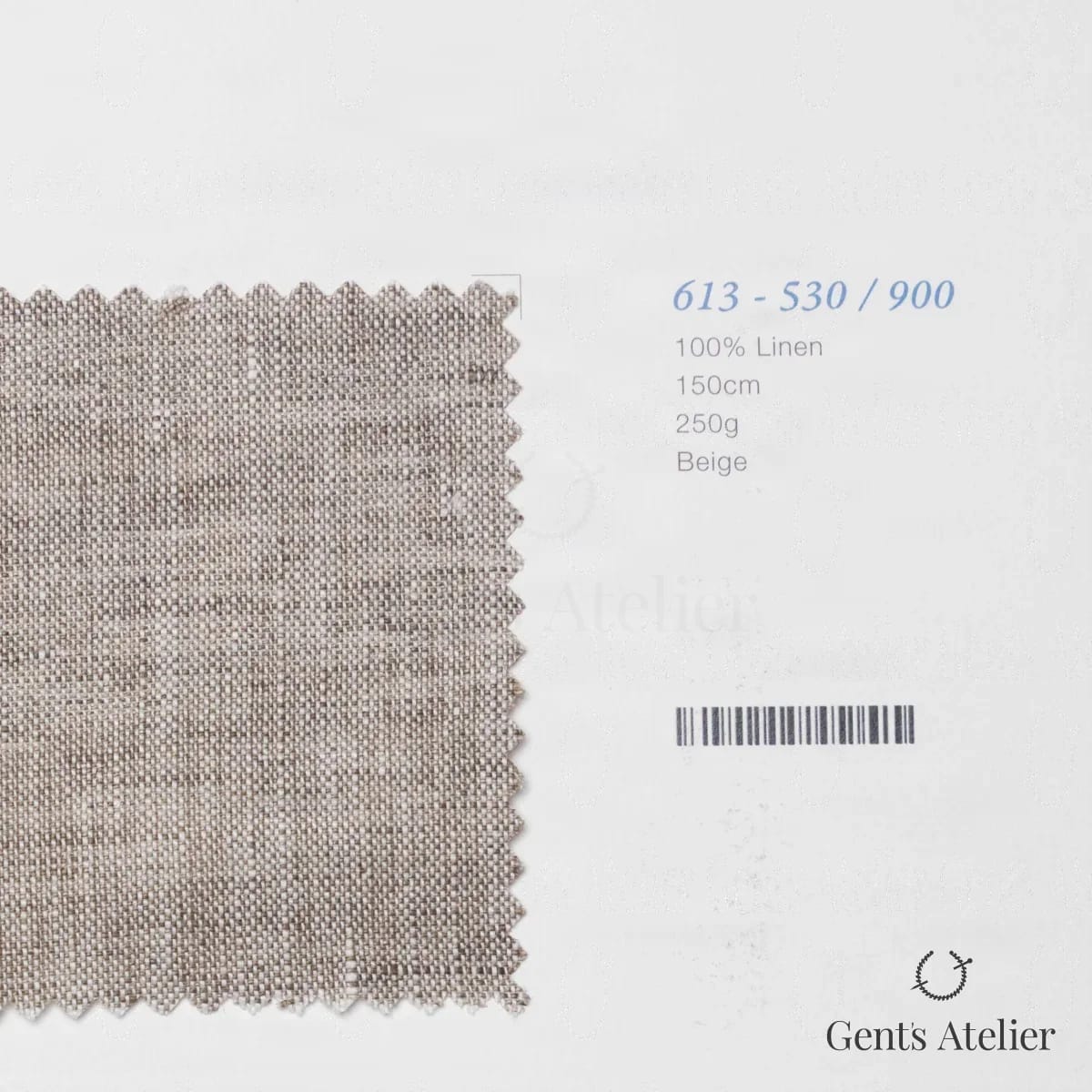Образец ткани Marzoni 613 - 530 / 900 с этикеткой — Бежевый