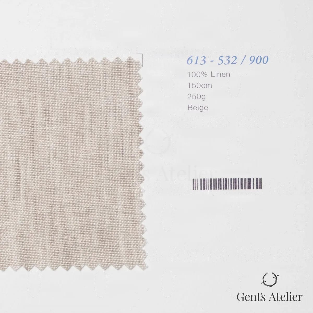 Образец ткани Marzoni 613 - 532 / 900 с этикеткой — Бежевый