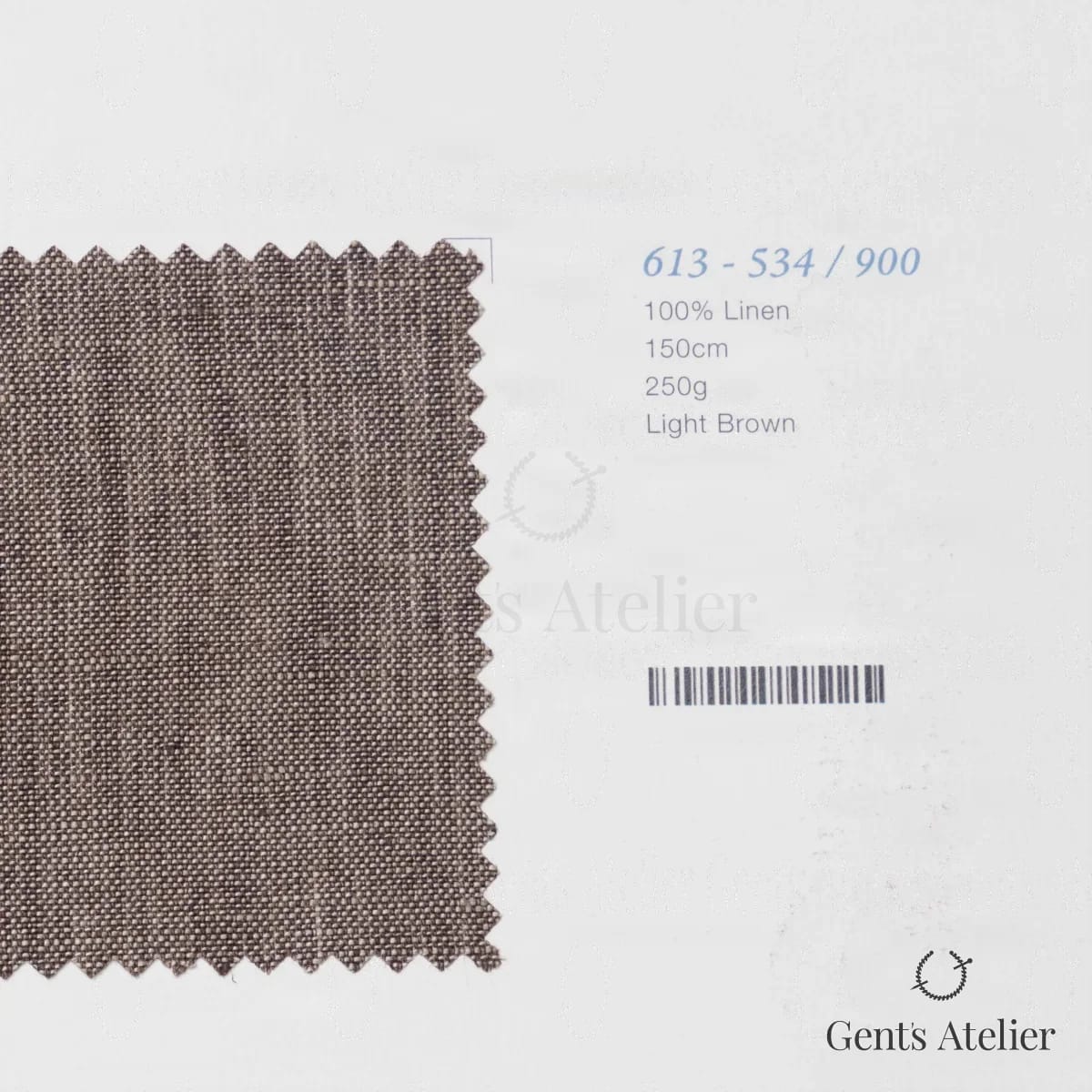 Образец ткани Marzoni 613 - 534 / 900 с этикеткой — Светло-коричневый