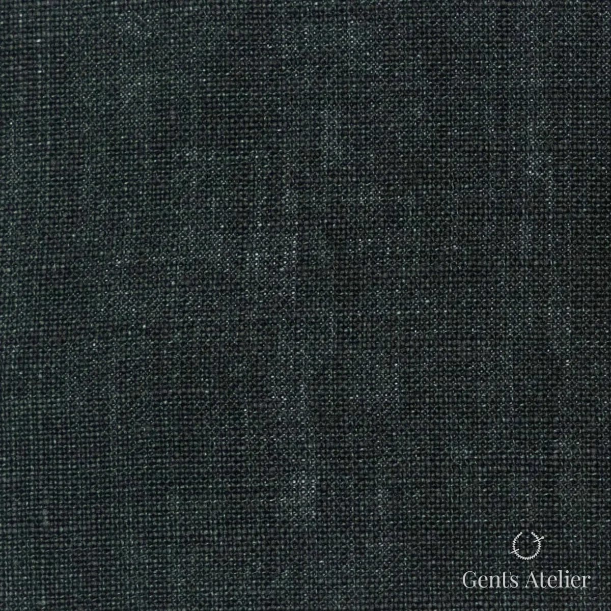 Костюмная ткань Marzoni 613 - 537 / 900 — Оливковый, однотонная, 100% Linen