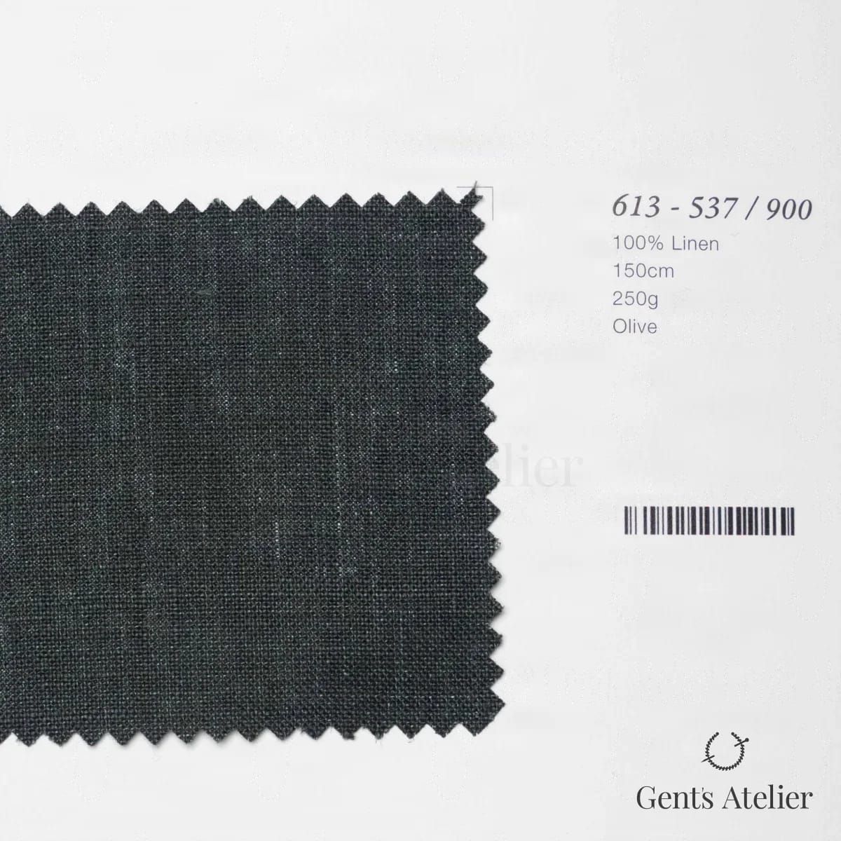 Образец ткани Marzoni 613 - 537 / 900 с этикеткой — Оливковый