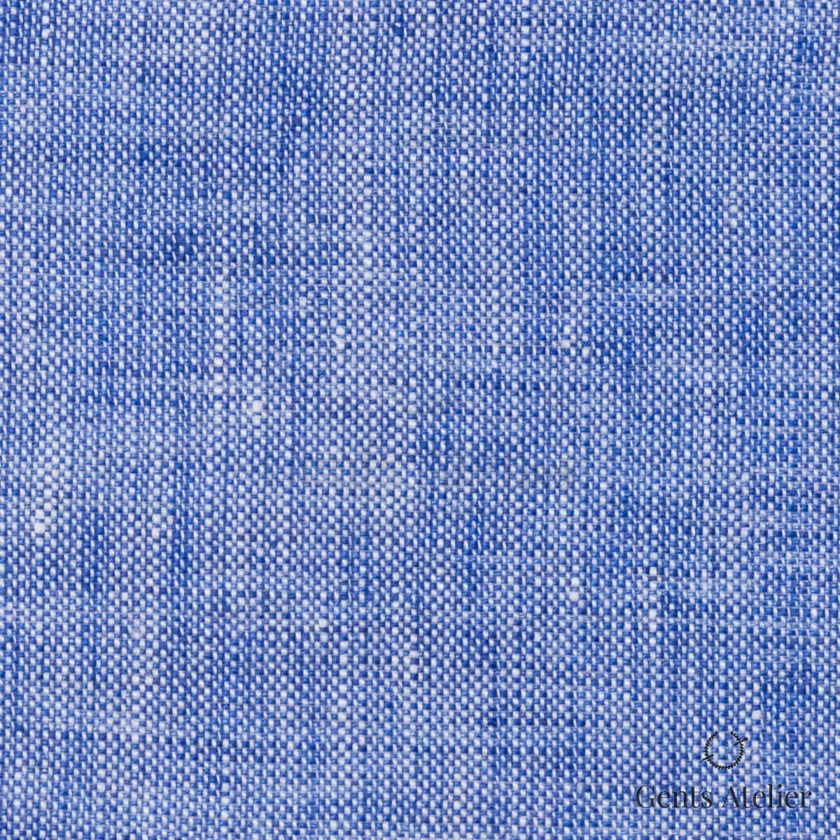 Костюмная ткань Marzoni 613 - 538 / 900 — Синий, однотонная, 100% Linen