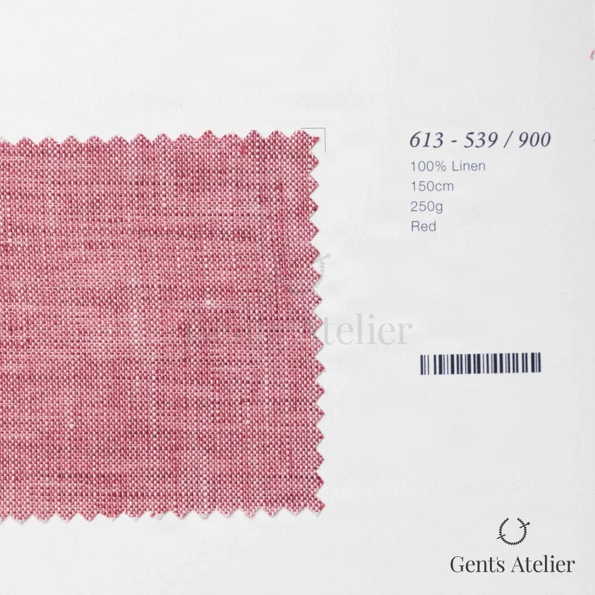 Образец ткани Marzoni 613 - 539 / 900 с этикеткой — Красный