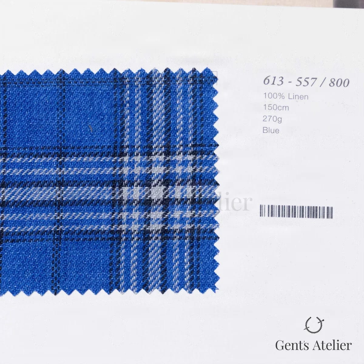 Образец ткани Marzoni 613 - 557 / 800 с этикеткой — Синий