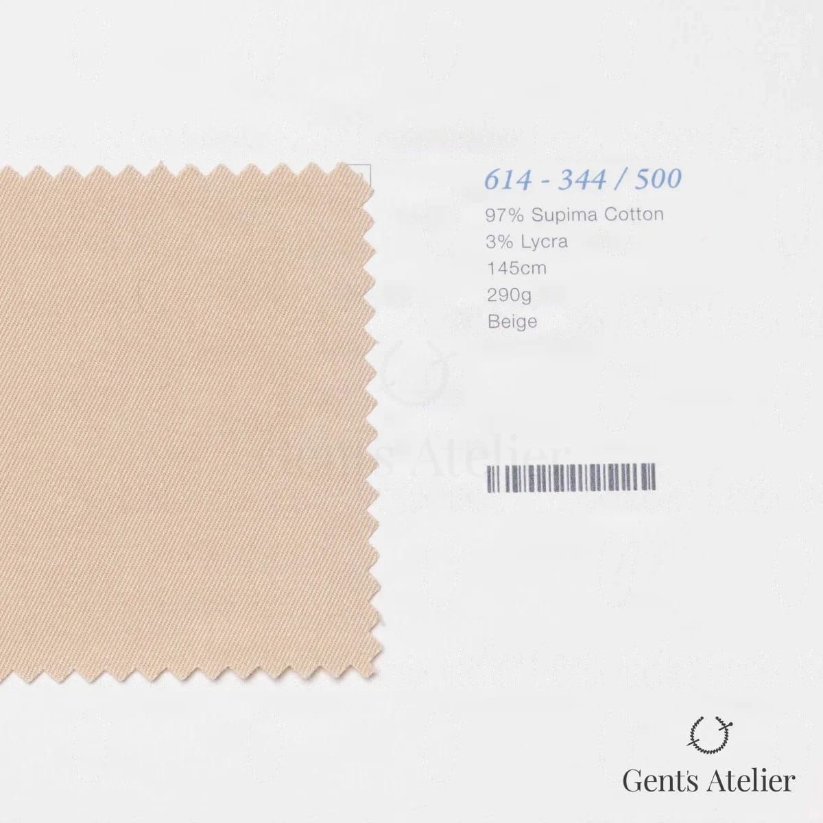 Образец ткани Marzoni 614 - 344 / 500 с этикеткой — Бежевый