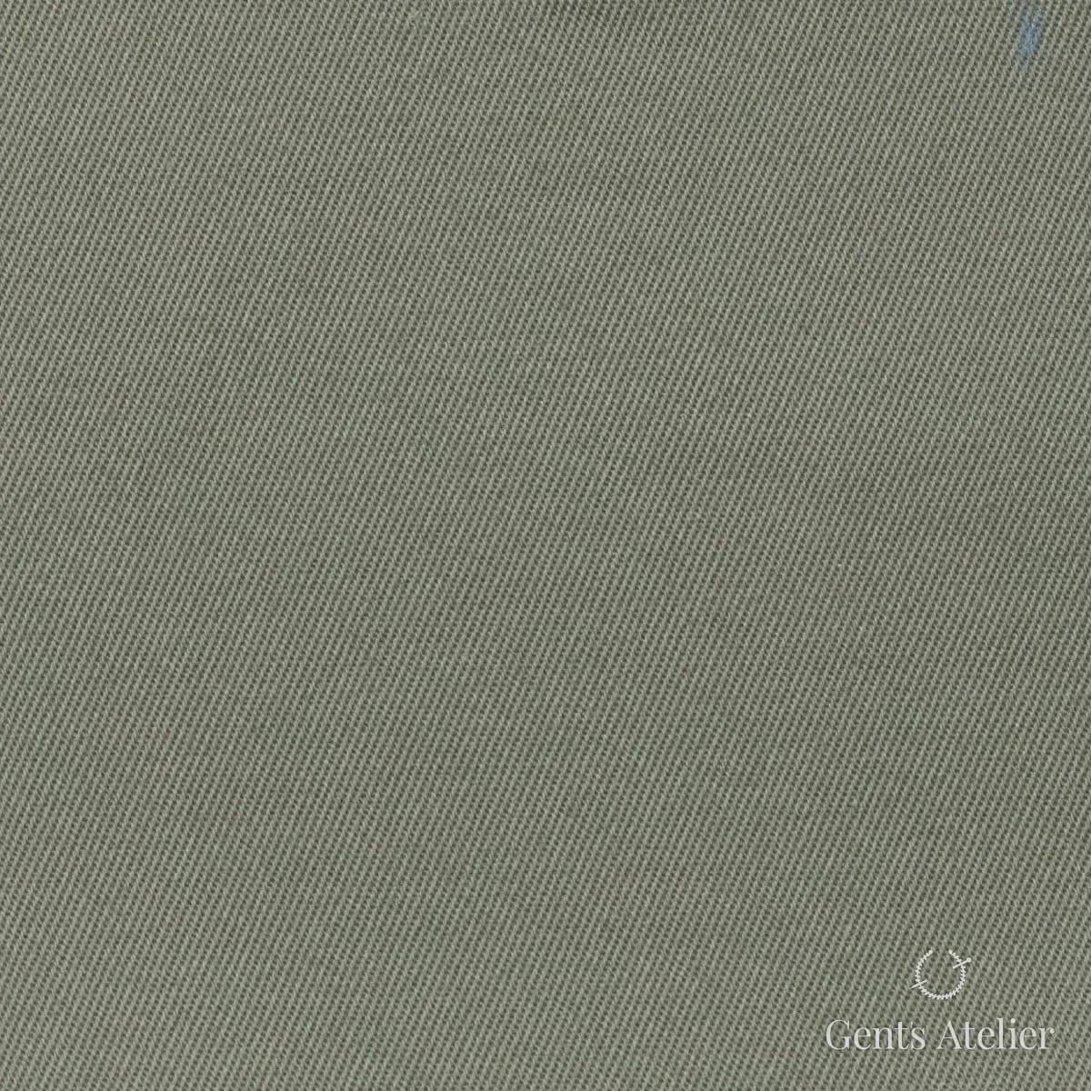 Костюмная ткань Marzoni 614 - 513 / 600 — Оливковый, однотонная, 97% Supima Cotton / 3% Lycra