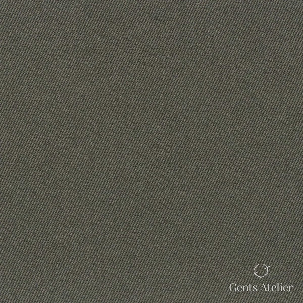 Костюмная ткань Marzoni 614 - 514 / 600 — Оливковый, однотонная, 97% Supima Cotton, 3% Lycra