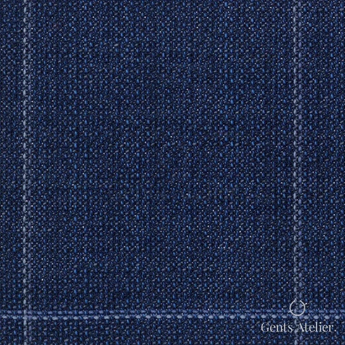 Костюмная ткань Marzoni 631 - 066 / 900 — Синий / Белый, в полоску, 100% шерсть
