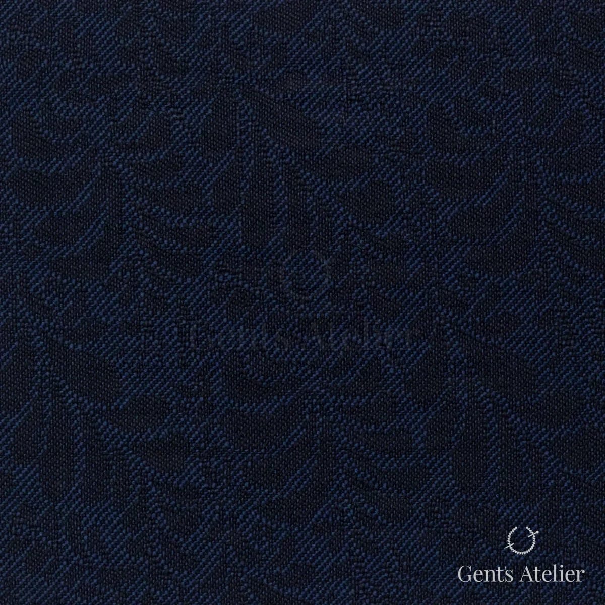 Костюмная ткань Marzoni 609 - 429 / 1000 — Синий, жаккард, 100% шерсть