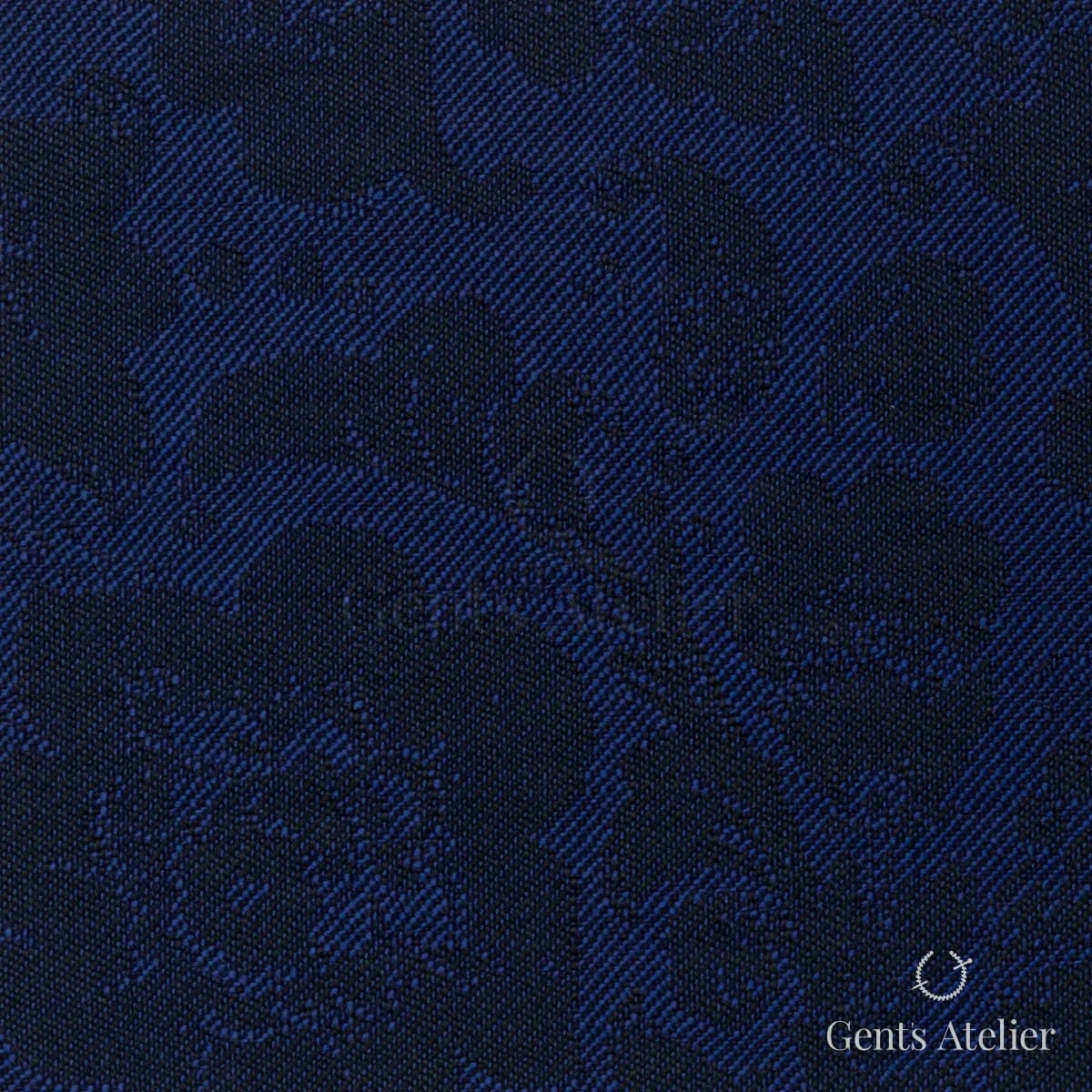 Костюмная ткань Marzoni 609 - 436 / 1000 — Синий, жаккард, 100% шерсть