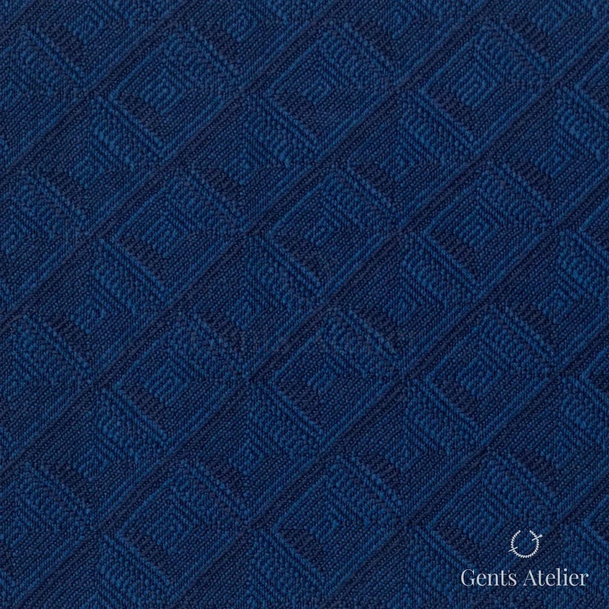 Костюмная ткань Marzoni 609 - 596 / 900 — Синий, жаккард, 100% шерсть