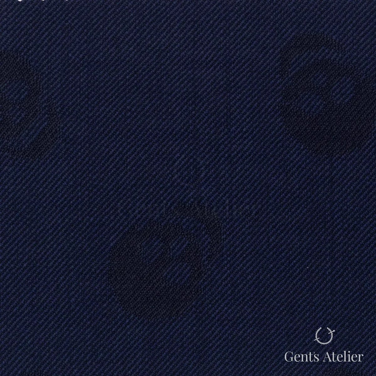 Костюмная ткань Marzoni 609 - 789 / 900 — Тёмно-синий, однотонная, 100% шерсть