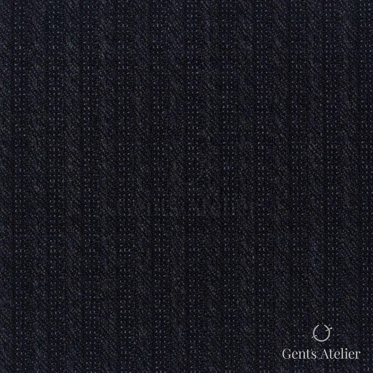 Костюмная ткань Marzoni 628 - 721 / 1500 — Угольно-серый, в полоску, 100% шерсть