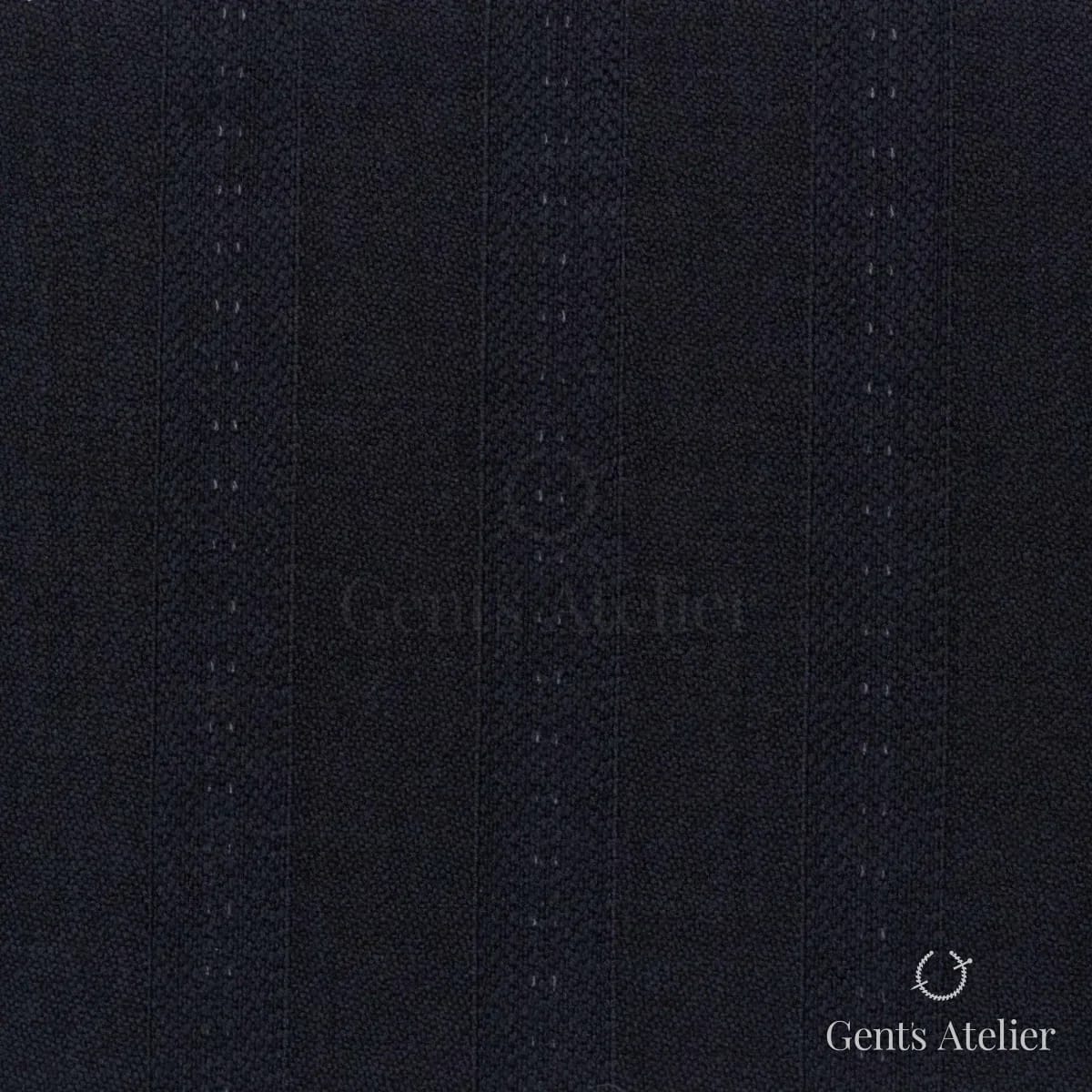 Костюмная ткань Marzoni 651 - 826 / 1200 — Тёмно-синий, в полоску, 100% шерсть