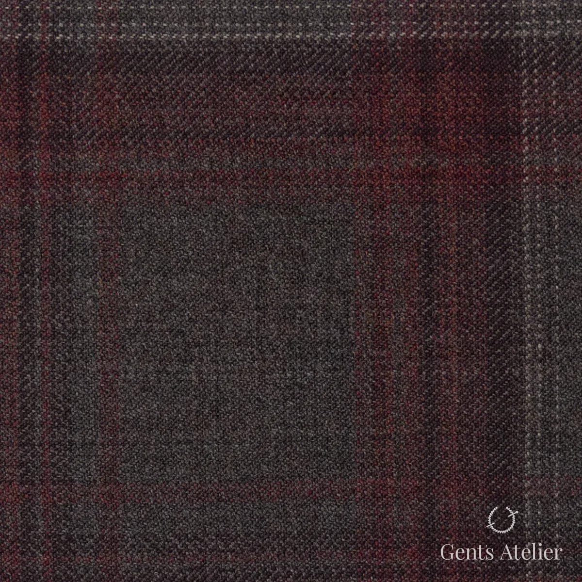 Костюмная ткань Marzoni 600 - 513 / 1000 — Коричневый / Красный, виндоупейн, 100% шерсть